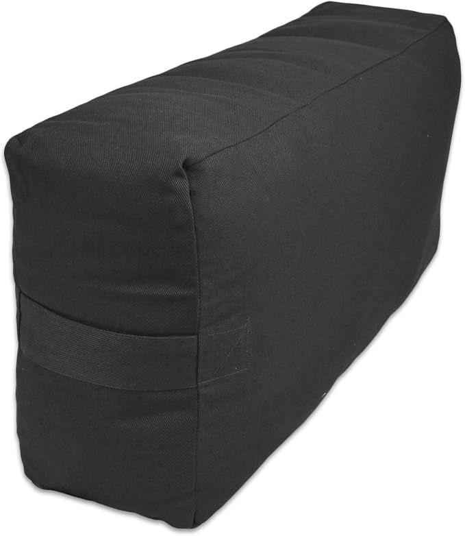 YogaAccessories Supportive Rectangular Cotton Yoga Bolster