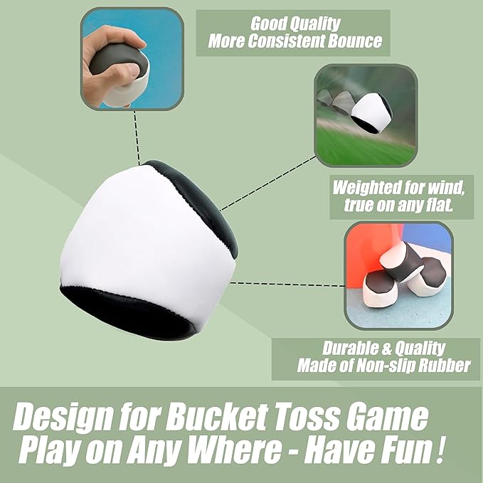 Bucket Toss Replacement Balls 3 Pack for Outdoor Yard Game