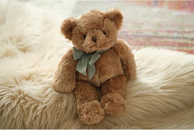 Bearington Baby Gus The Brown Teddy Bear Plush, 13 Inch Bear Stuffed Animal