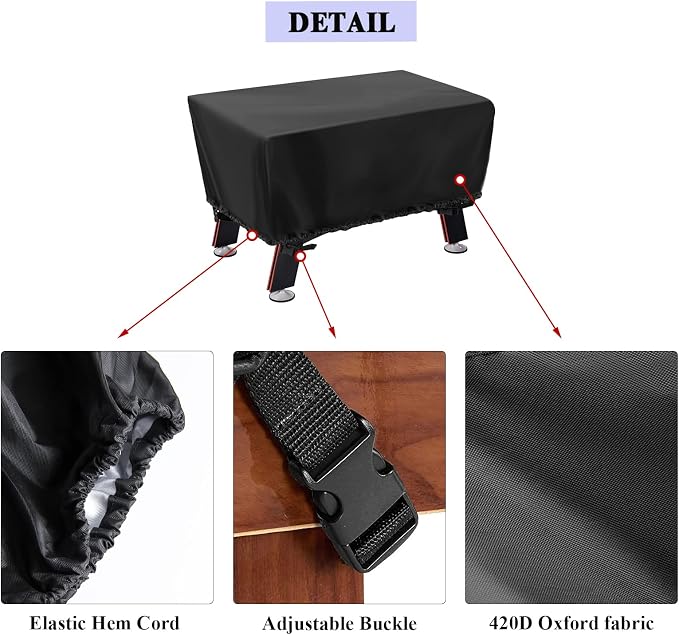 Foosball Table Cover - Waterproof football table Soccer Table Cover Outdoor Indoor Foosballs Table Covers - 57"L×45"W×30"H, Black