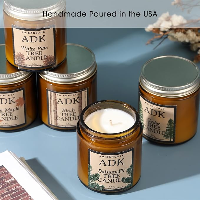 ADK Cedar Scented Candle, 3.5 Oz Aromatherapy Candle, Proudly Poured in The USA, Natural Wax for Relaxation and Home Décor, for Gift, Kitchen, and Living Spaces