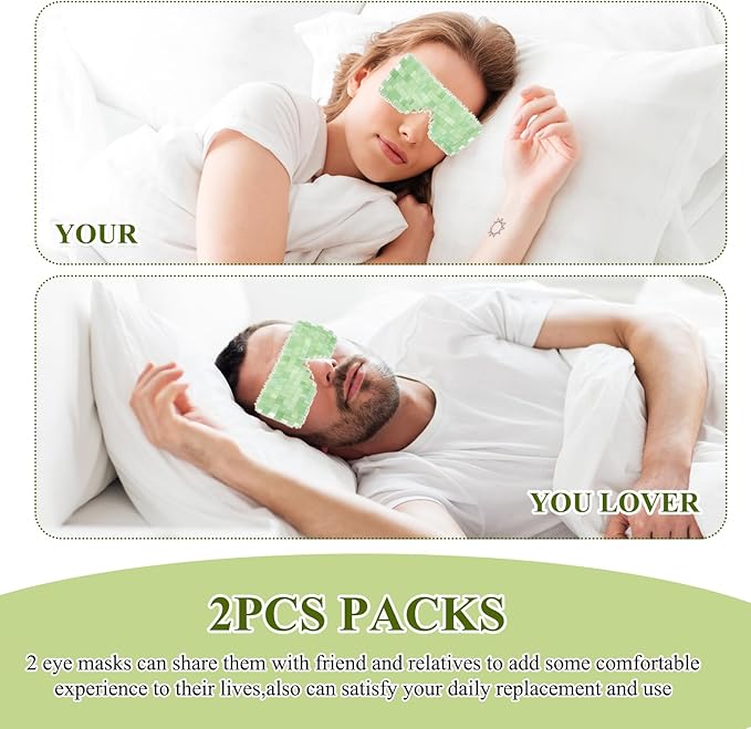 Jade Eye Mask 2 Pcs Jade Eye Mask for Facials can Relieve Puffiness and Relieve Eye Cover (Comes with Massage M-Shaped Comb *1, Eight-Tooth Comb *1)