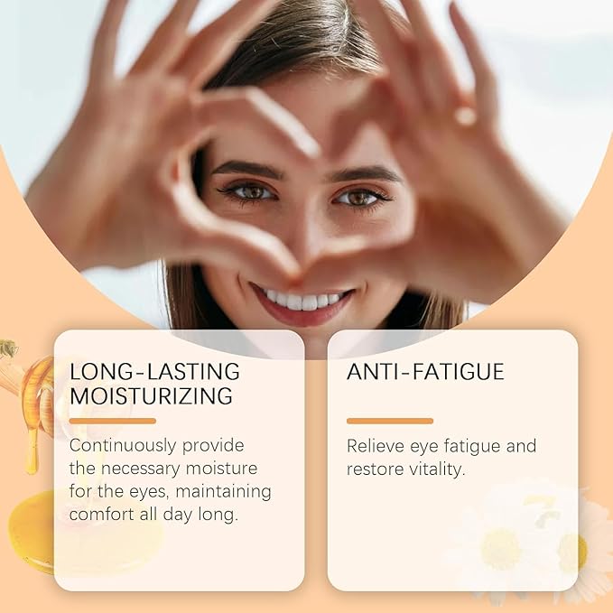 Honey eye care solution provides refreshing moisturizing care for the skin around the eyes