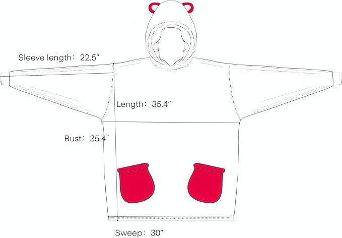 NEWCOSPLAY Wearable Blanket Hoodie Sherpa Hoodie Blanket for Women Men Warm Oversized Sweatshirt with Pockets