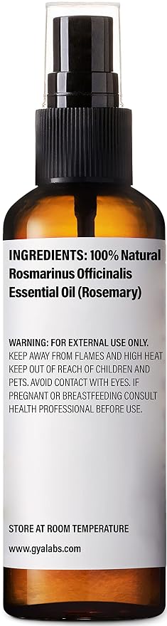Gya Labs Rosemary Hydrosol - 3.4 Fl Oz - Hydrating Face & Body Mist for Skin Toner & Hair Refresher - As Pillow, Room & Linen Spray for Fresh Scent