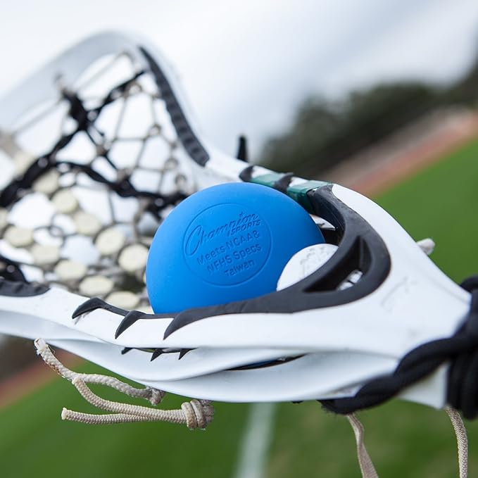 Champion Sports Lacrosse Balls – Official Size SEI Certified, Multi-Color Packs of 3, 6, or 12 for Practice & Games