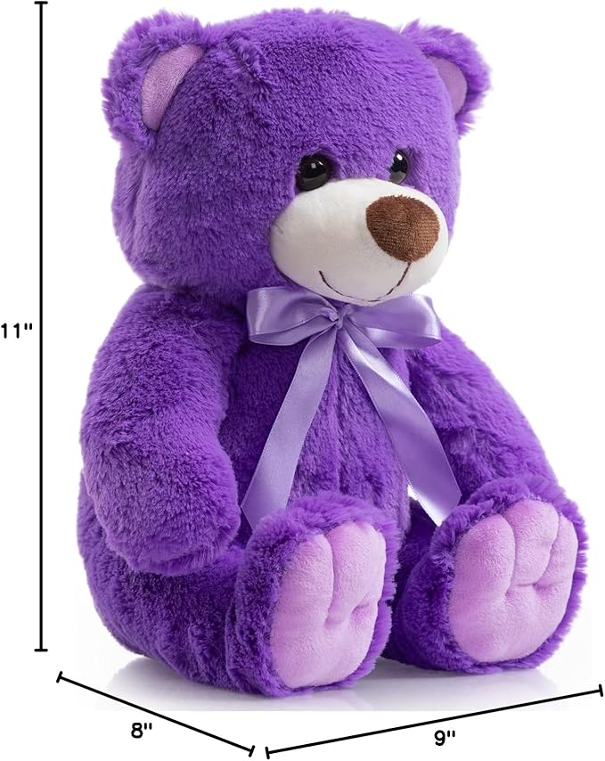 Super Color Teddy Bear Stuffed Animals Plush Toy for Children Girlfriend Family Congratulations Baby Shower Birthday Purple 14 inch