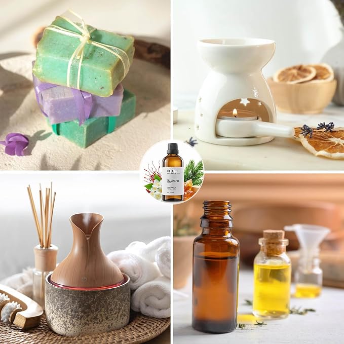 Hotel Collection Diffuser Oil Scent Inspired by The Iconic 5-Star Hotel Baccarat for Waterless Diffuser & Home Scenting Essential Oil for Ultrasonic and Crafting (4 Fl Oz Pack of 1)