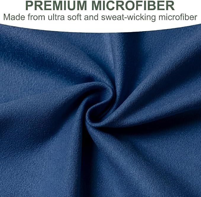Aegero Camping Towel,2 Pack Microfiber Travel Sports Towel,Quick Dry-Super Absorbent-Ultra Compact-Ultra Soft-Lightweight.Suitable for Gym,Yoga,Trip,Beach,Shower,Backpacking,Pool(Navy Blue)
