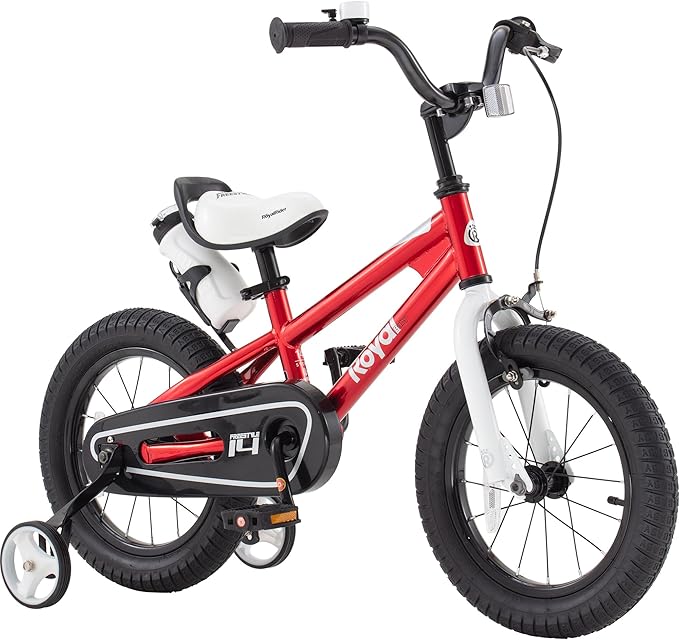 RoyalBaby Kids Bike Freestyle Classic & EZ Balance Pedal Switchable Bicycle, 12 14 16 18 Inch, 3-10 Years Toddler to Big Kids