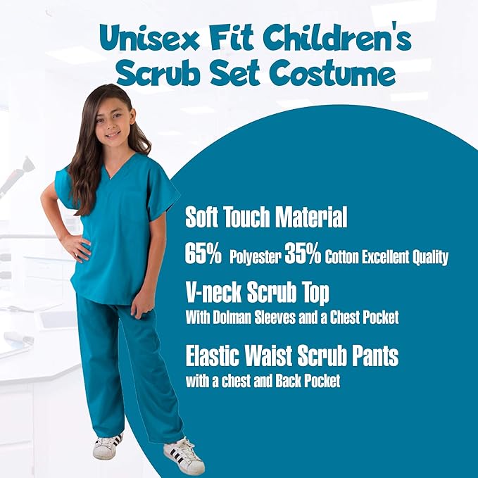 M&M SCRUBS Super Soft Children Scrub Set Kids Dress up