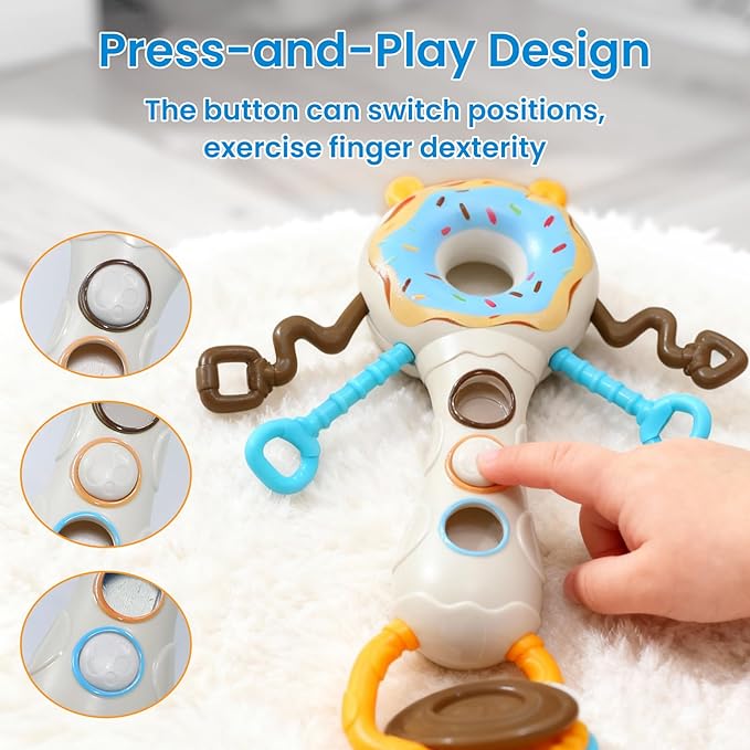 Baby Rattles & Plush Rings Baby Rattles 0-6 Months Teething Toys 3-6 Months Baby Toys 0-6 Months Teething Rattle Teether Toy for Toddlers and Baby Essentials Gifts for Boys Girls