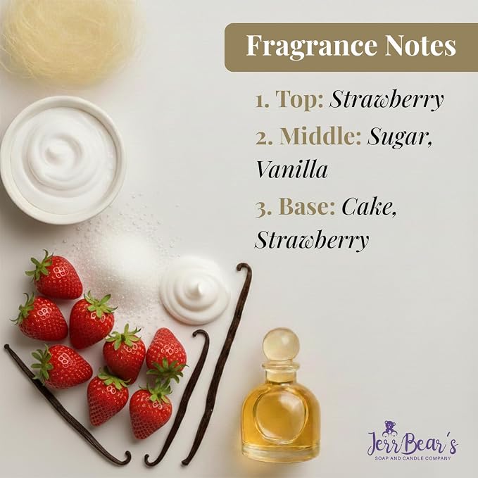 Strawberry Shortcake Dusting Powder for Women 4oz Jar | Talc Free Body Formula, Soft Scented Skin Care, Gentle Powder for Daily Freshness, Includes Puff Application