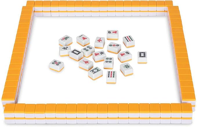 Yellow Mountain Imports Chinese Mahjong Set – Rouge Prestige – 146 Medium Tiles, Professional Set for Chinese-Style Play [中式麻將 專業套裝]