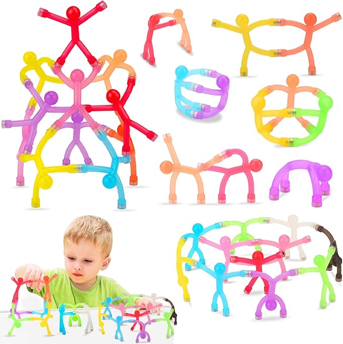24Pcs Magnetic-People-Magnet-Men, Magnetic Travel Toys for Kids, Creative, Portable and Educational, Funny Magnets for Kids, Small Toys for Classroom Prizes, Easter Egg Stuffers, Office