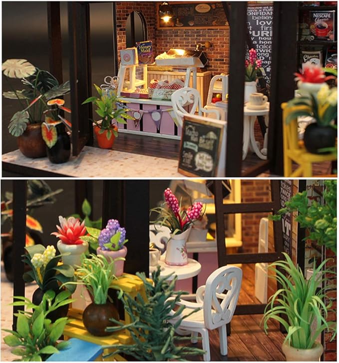 MAGQOO DIY Miniature Dollhouse Kit DIY House Kit 1:24 Creative Room with Furniture Dust Proof Included