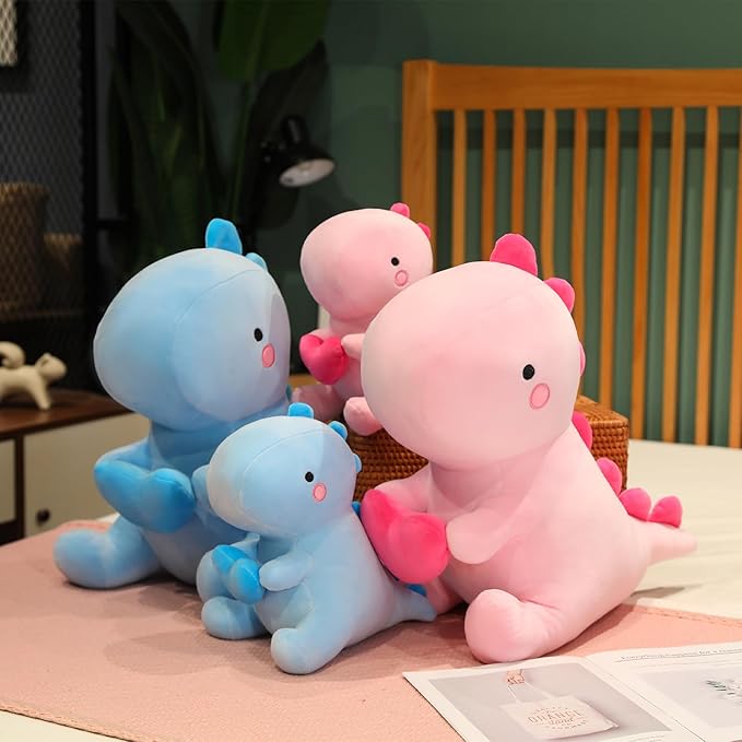 SQEQE Dinosaur Stuffed Animal, Loving Soft Dino Plush Toys with Holding Heart, Sweet Romantic Anniversary Birthday Gift for Her Girls Boys Girlfriend(Blue,12 inch)