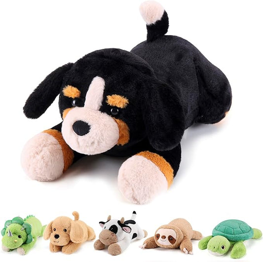Bernese Mountain Dog Weighted Stuffed Animals - 22 Inch 4.5 Pounds Weighted Plushies Dog Stuffed Animal - Big Plush Pillow - Cute Plush Toy Gifts for Kids & Adults (22" 4.5 lbs)