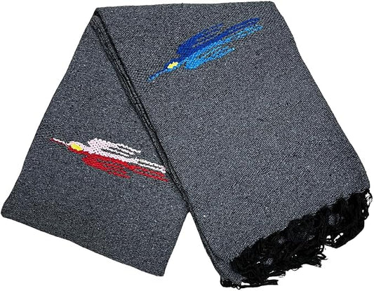 Open Road Goods Mexican Thunderbird Yoga Blanket, Handwoven Throw for Yoga, Meditation, and Home Décor – Versatile Blanket for Beach, Picnic, Camping, or Outdoor Use