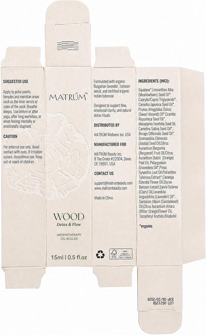 Stress Relief Essential Oil Roll-On 15ml, Pure Bergamot, Geranium& Ylang-Ylang Oils Blend, Prediluted Aromatherapy Roller, Fresh Forest Scent, Tailored to Your Personality