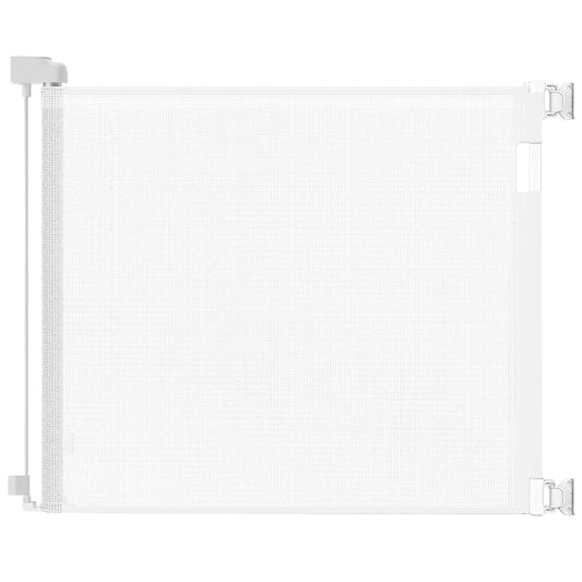 Veraste Retractable Baby Gate for Doorways and Stairs, Mesh Safety Gate for Pet, Indoor & Outdoor Use, One-Hand Operation, Easy Installation, 33.6" Tall, Expands to 71" Wide（White,33.6"x71"）
