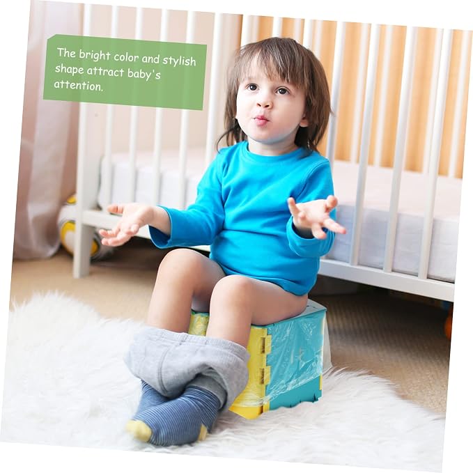 Toddmomy Portable Folding Toilet for Travel Potty Non-Slip Base Lightweight Plastic Design for Home and Travel