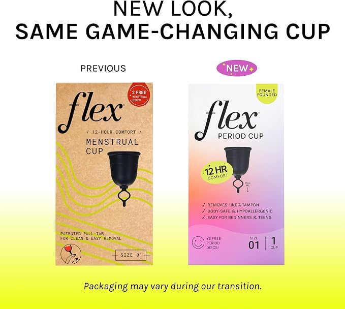 Flex Cup Starter Kit (Slim Fit - Size 01) Bundle | Reusable Menstrual Cup + 2 Free Menstrual Discs + Foaming Cleanser with Neroli