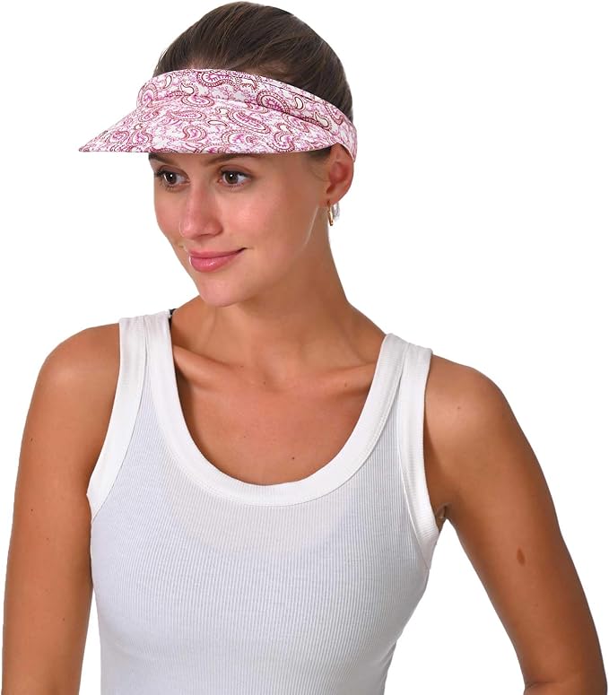 2 Pack Sun Visor Hats Women Men Clip On Wide Brim Visors Hat Outdoor Sports Golf Beach Travel Tennis Caps