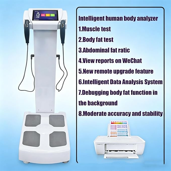 Commercial Body Composition Analyzer for Gym and Home Used Analyzer Body Health Machine Bioelectrical Impedance,Wireless Printing White