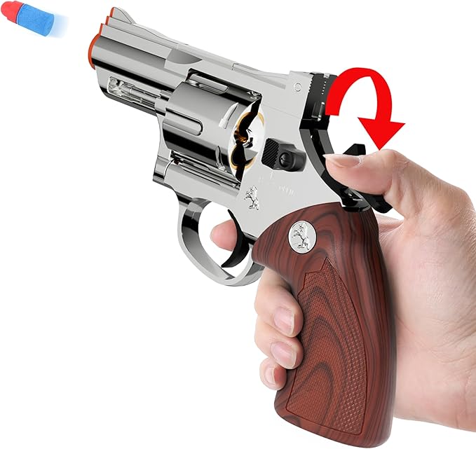 Toy Gun-Soft Bullet Western Cowboy Prop Revolver Gun Plastic Play Guns Pistol for Kids Boys Age 8+ Foam Blaster CS Toy Rifle Sniper Small Hand Gun Cosplay Shoot Games