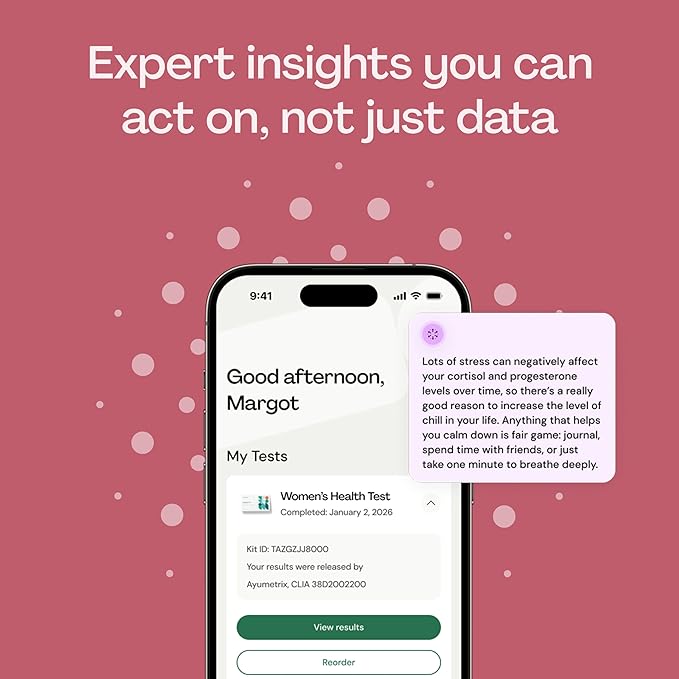 Everlywell at-Home Women's Health Test, Measures Biomarkers for Hormonal Imbalances in Women for Accurate Results from CLIA-Certified Labs Within Days, Ages 18 Plus