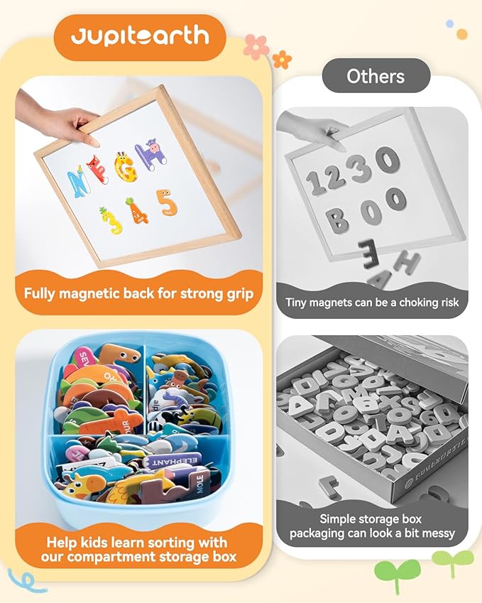 78 PCS Magnetic Letters, Large Cute Animal Alphabet Magnets for Fridge, Uppercase & Lowercase ABC Educational Toy, Choke-Proof Toddler Learning Toys for Kids Toddlers Preschool Learning Spelling