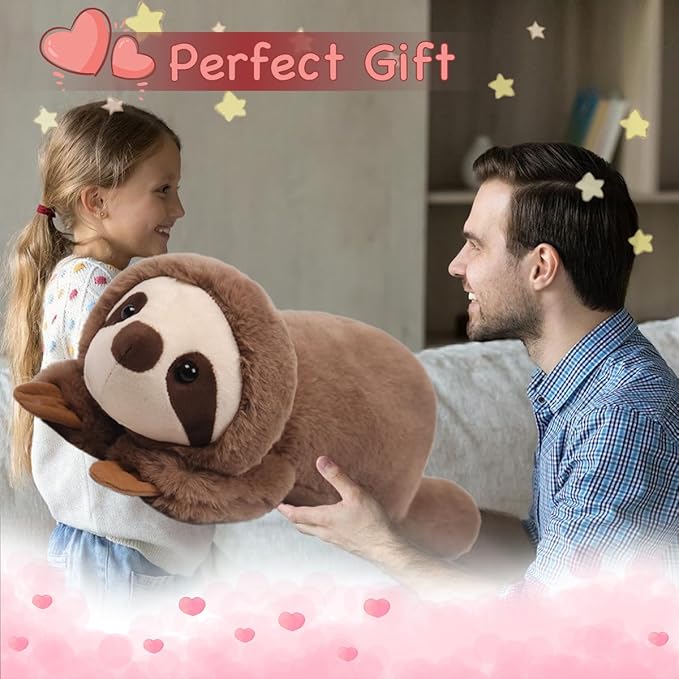 ARELUX Soft 18in Sloth Stuffed Animals: Koala Plush Cute Cuddly Body Pillow Hug Sleeping Fluffy Wild Animal Toys Bed Decor Plushie Doll Friends Family Member