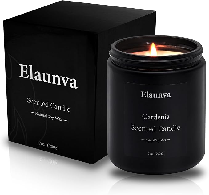 Gardenia Scented Candle, 7oz(200g) Natural Soy Wax Aromatherapy Candle, Spring Home Fragrance, Home Decoration, Stress Relief & Relaxation, Perfect Spring Gifts for Men and Women