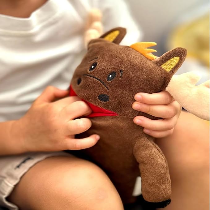 The Tooth Brigade Tooth Fairy Pillow | Stuffed Plush with Large Pocket Mouth for Lost Teeth, Treasures, Prizes - Fun and Interactive Plush, Perfect Kids, Boys, & Girls Gift (Twigs Moose)