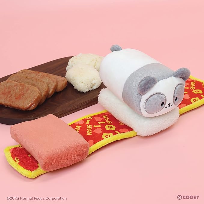 Anirollz Stuffed Animal Plush Toy - Official SPAM Musubi Blanket Outfitz Doll | Soft, Squishy, Warm, Cute, Comfort, Safe| Pillow with Panda - Birthday Decorations Graduation Gift 6" Pandaroll