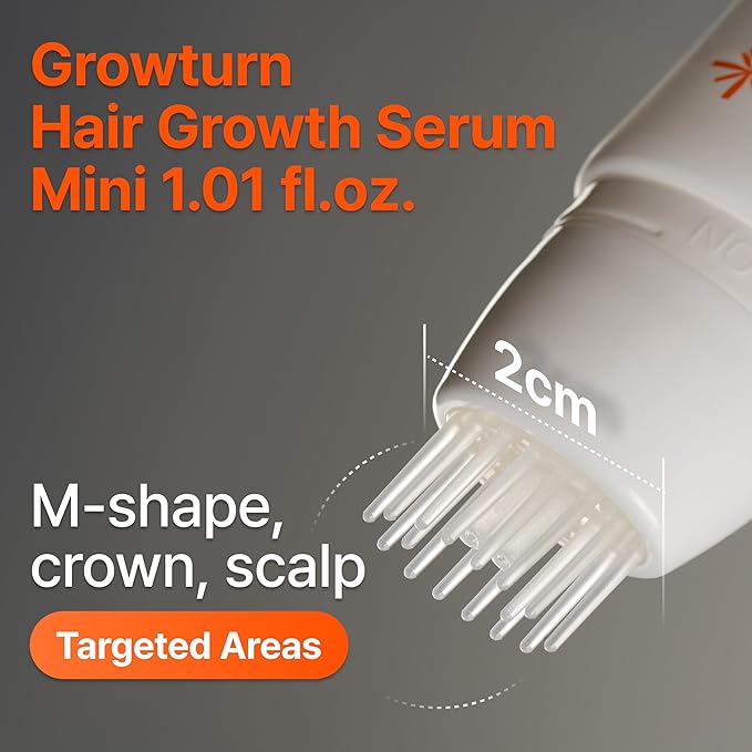 lilyeve GROWTURN Hair Growth Serum with Built-in Brush, Heartleaf-Derived Exosomes to Revitalize & Thickening Hair, Hair Growth Accelerator - Korean Hair Care, 1.01 fl. oz. (Pack of 2)