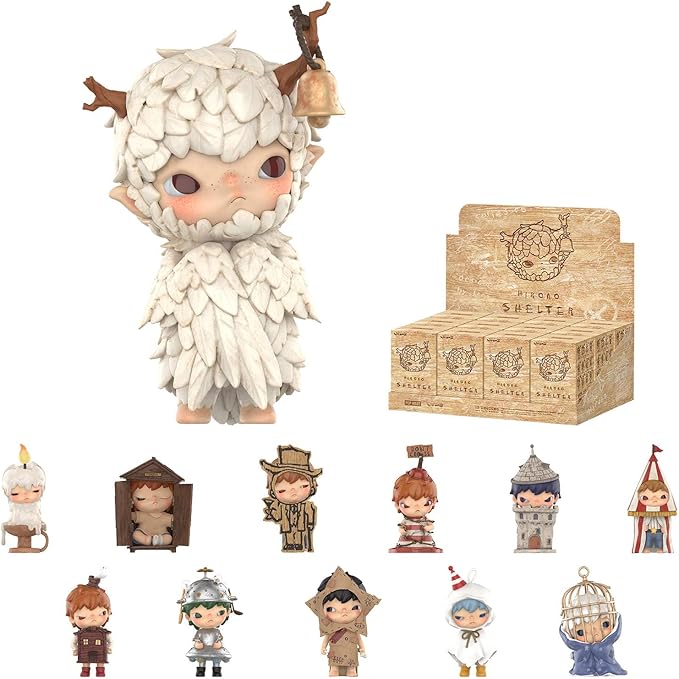 POP MART Hirono Shelter Series Figures, 12PCs HIRONO Blind Box Figures, Random Design Action Figures Collectible Toys Home Decorations, Holiday Birthday Gifts for Boys and Girls, Whole Set