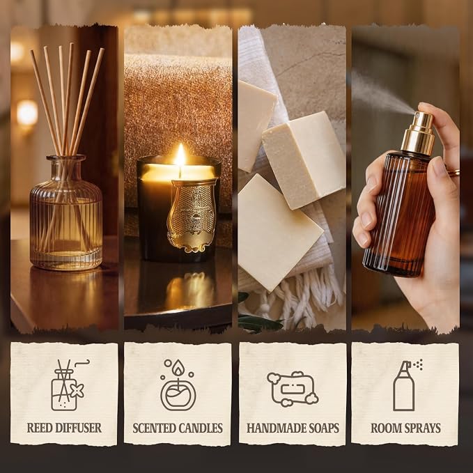 SALUBRITO Hotel Diffuser Oils Gift Set, Hotel Essential Oil for Diffuser, Luxury Fragrance Oils Inspired By 5-Star Classic Hotel Scents, Gift for Women & Men, Candle, Soap Making Scents