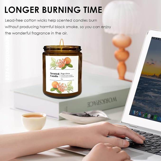Coniol Natural Pumpkin Pie Scented Candle for Home - Rich & Warm Aromatherapy for Home Relaxation, Holiday Decor & Stress Relief, Premium Soy Wax for Family Coziness