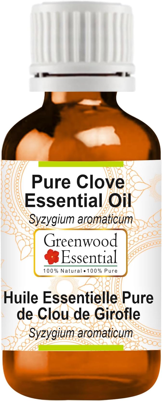 Greenwood Essential Pure Clove Essential Oil (Syzygium aromaticum Steam Distilled 5ml (0.16 oz)