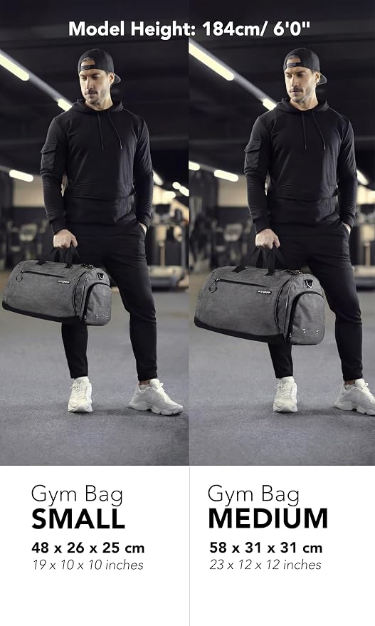 Fitgriff® Gym Bag for Men & Women with Shoe & Wet Compartment - Duffle Bag for Travel, Sports, Fitness & Workout