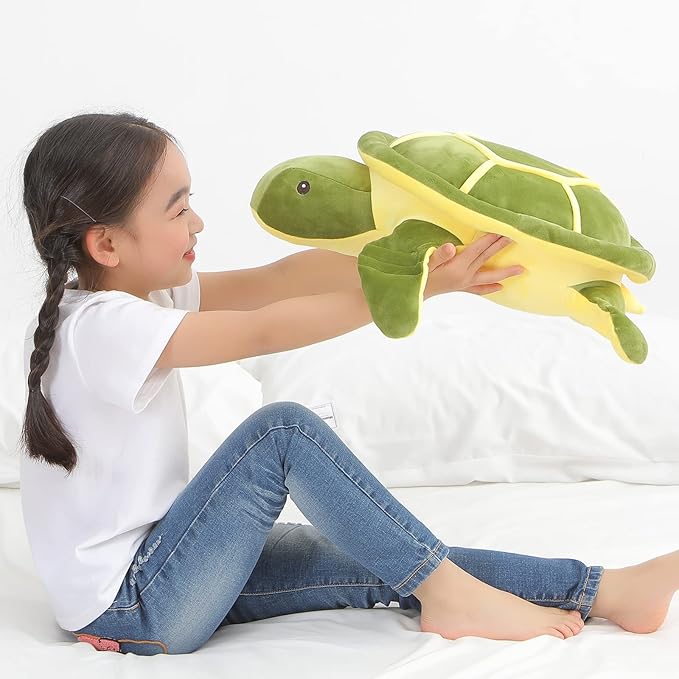 Dalmao 20 Inch Large Sea Turtle Stuffed Animal, Ultra Soft Fluffy Plush Turtle Body Pillow, Cute Ocean Animal Plushie Toy, Cuddly Pillow Gift for Kids Boys Girls Girlfriend, Birthday