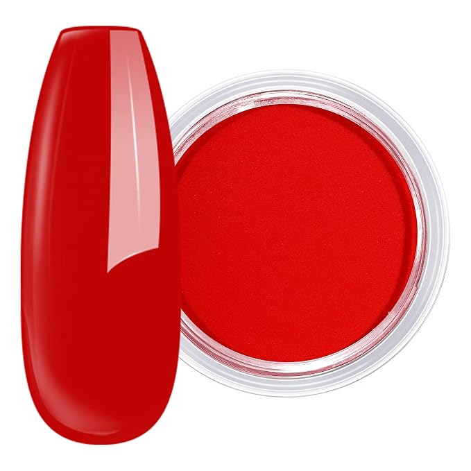 AILLSA Classic Red Dip Powder for Valentine's Day, 1 Oz | Nail Art for Starter Manicure Salon DIY at Home, Fall Winter Colors Long Lasting French Manicure
