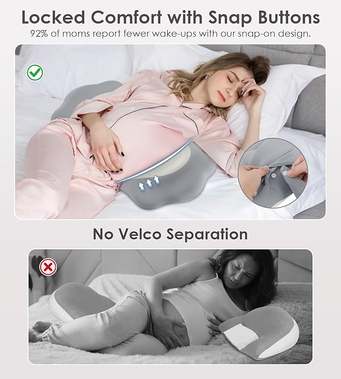 Memory Foam Pregnancy Pillows for Sleeping, Maternity Pillow Support for Back Belly HIPS, Adjustable Travel Wedge Pillow for Pregnant Women, Side Spleeping Pregnant Pillows with Cooling Pillowcase