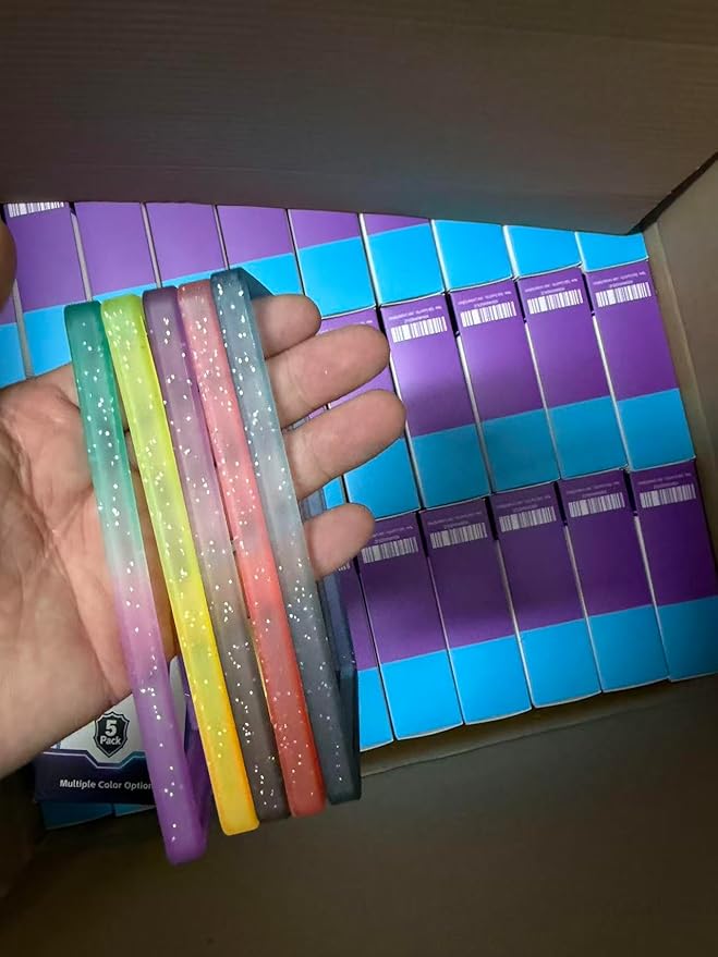 NAKIS Slab Guard for PSA Graded Cards, 5-Pack TPU Slab Protector Graded Guard Bumper Guard for PSA Graded Card Only, Gradient Color Glitter Limited Edition, (5) Multi-Color