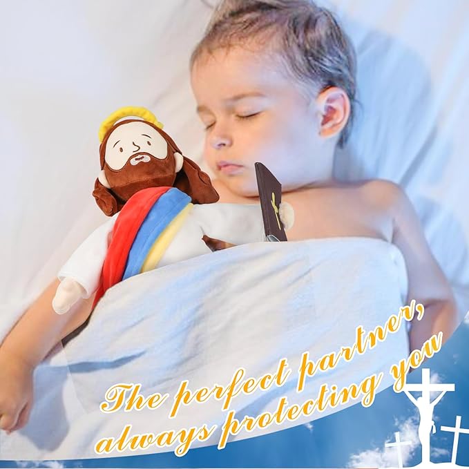 Jesus Stuffed Doll Plushie, 14" My Friend Jesus Plush, Christian Religious Party Gifts for Kids, Baptism, Easter, Christmas Church