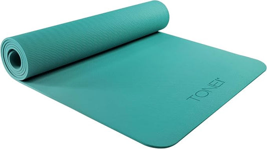 TONE Fitness Yoga Mat 1/4" Thick Non Slip Exercise & Pilates Mat for Home Workouts with Carrying Strap | Multiple Options