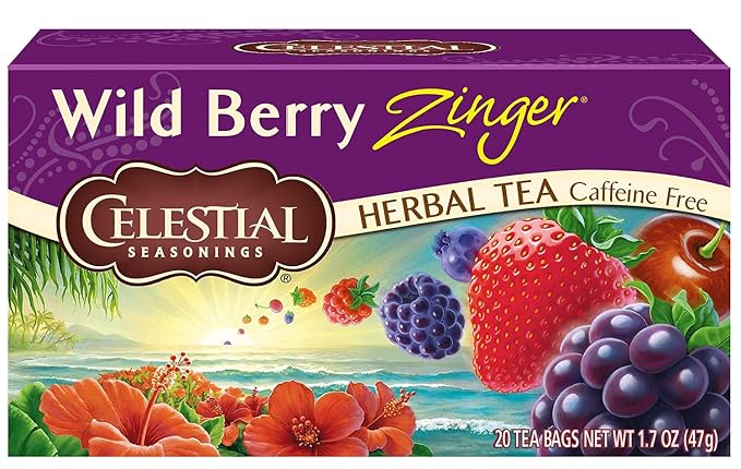 Celestial Seasonings Wild Berry Zinger Tea Bags, 20 ct, 2 pk