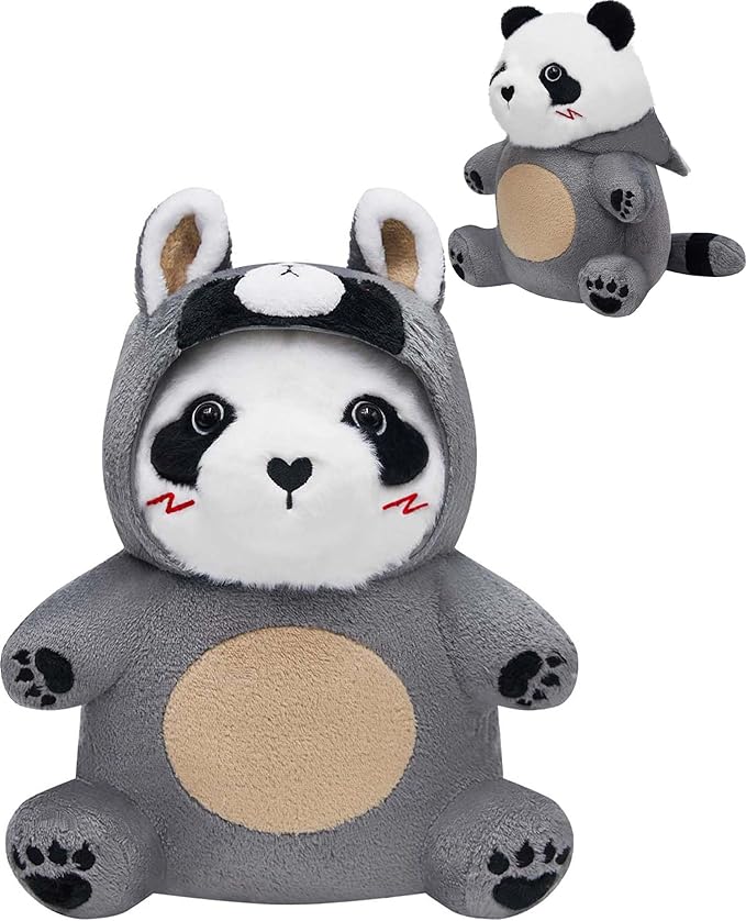 OLAOLA Raccoon Panda Plush 13.8 Inch Cute Panda Stuffed Animals Plush Toy Soft Doll Pillow for Kids Adults
